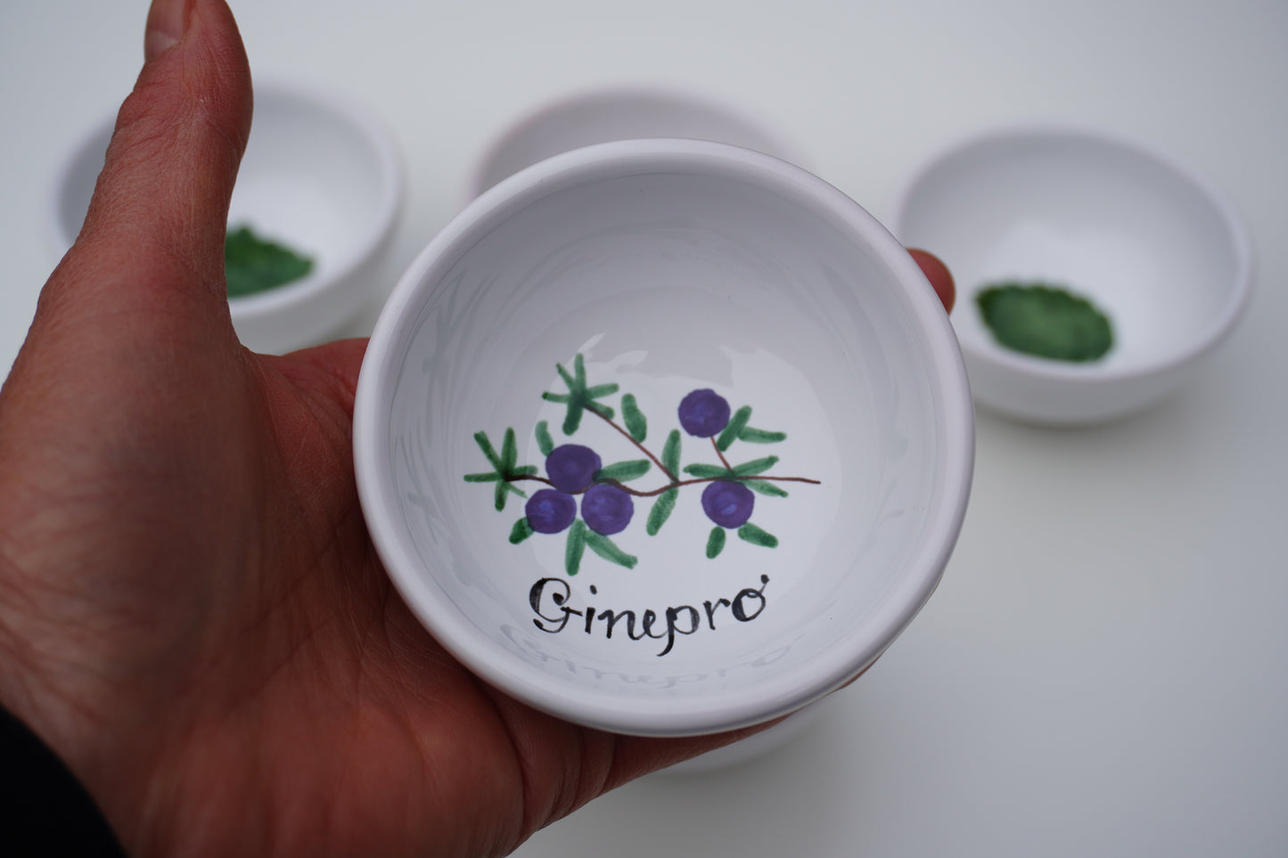 Pinzimonio, Set aus sechs Schalen für Balsamico-Essig