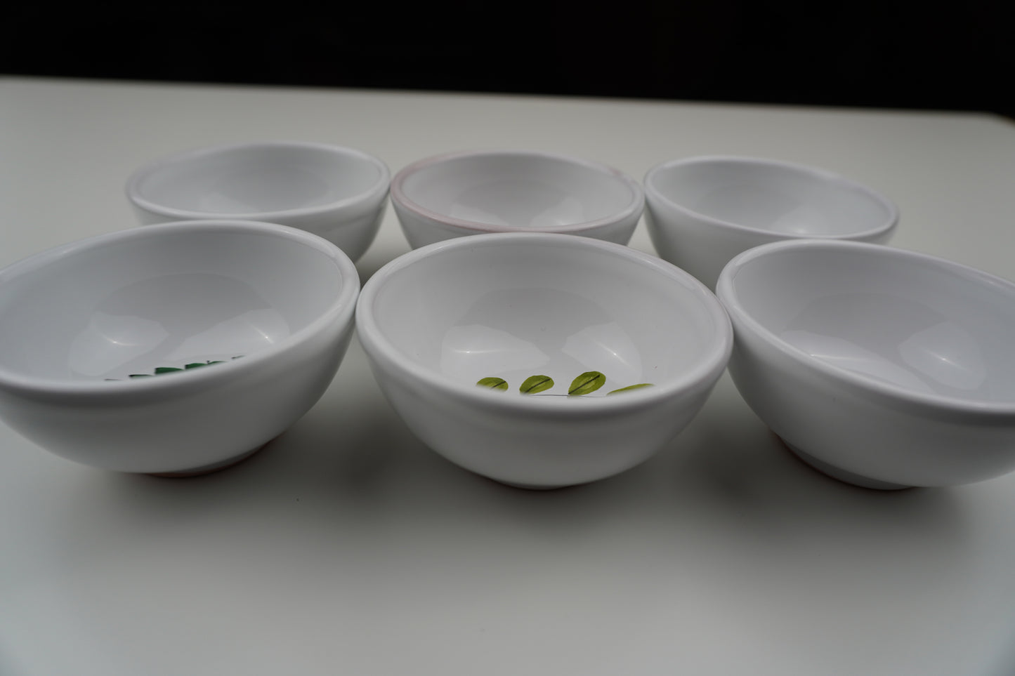 Pinzimonio, Set aus sechs Schalen für Balsamico-Essig